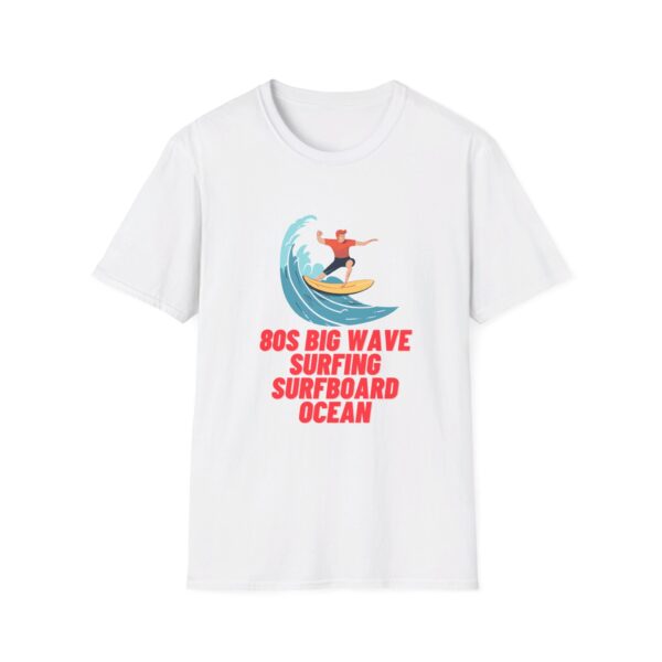 80s big wave surfing surfboard ocean  T-Shirt